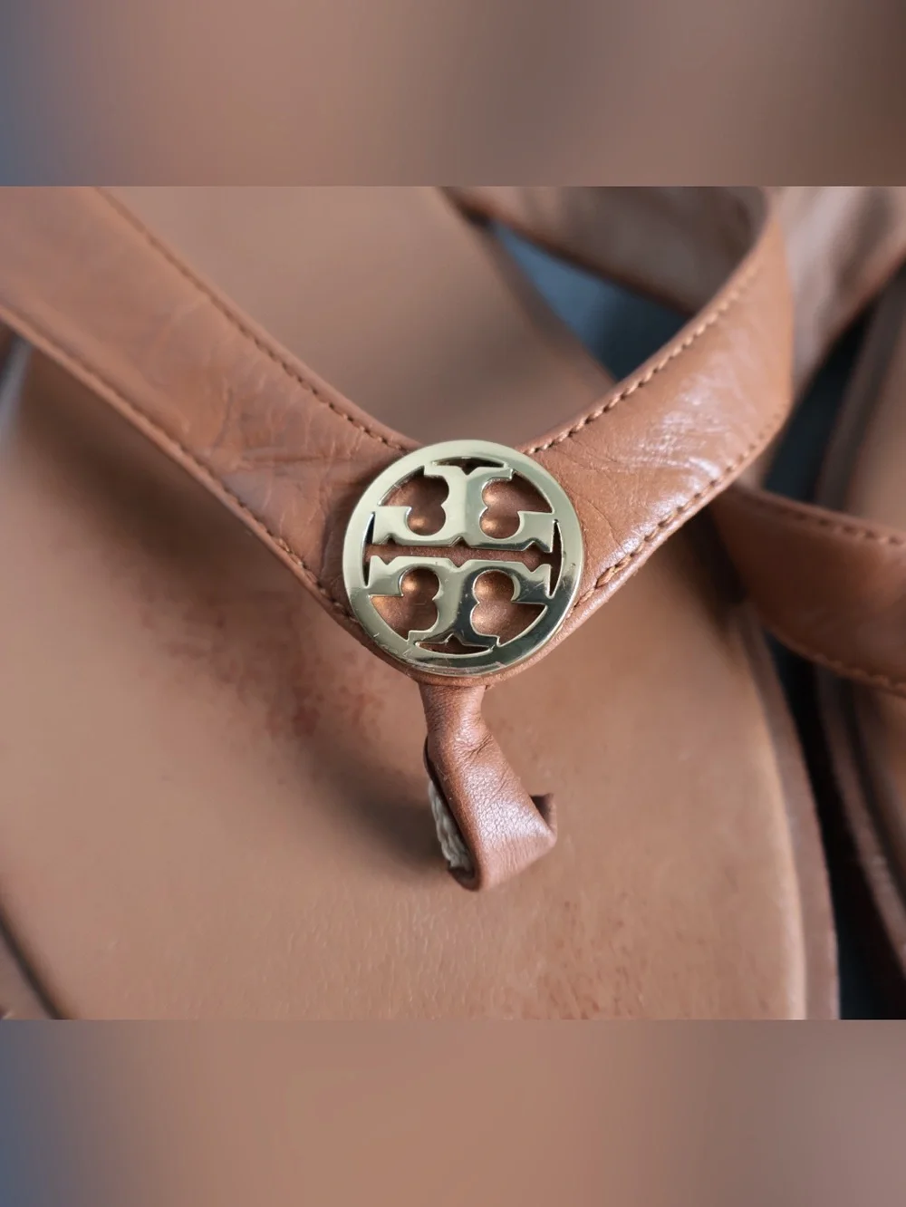 Tory Burch Romy Leather Sandals Size 8M - Picture 3 of 10